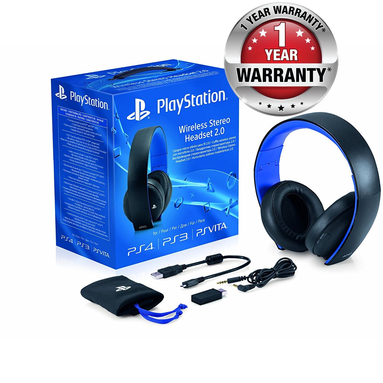 Sony Sony PlayStation Wireless Stereo Headset 2.0 One Year Local